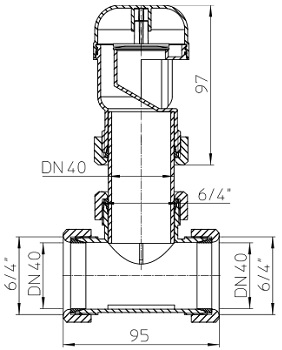 Размеры и чертеж клапана HL904T