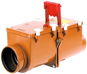 Двухкамерный затвор HL715.2, с DN160, для канализационных фекальных стоков