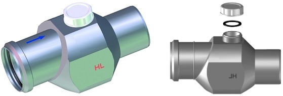 Обратный клапан HL4/7 с подсоединительными размерами DN75